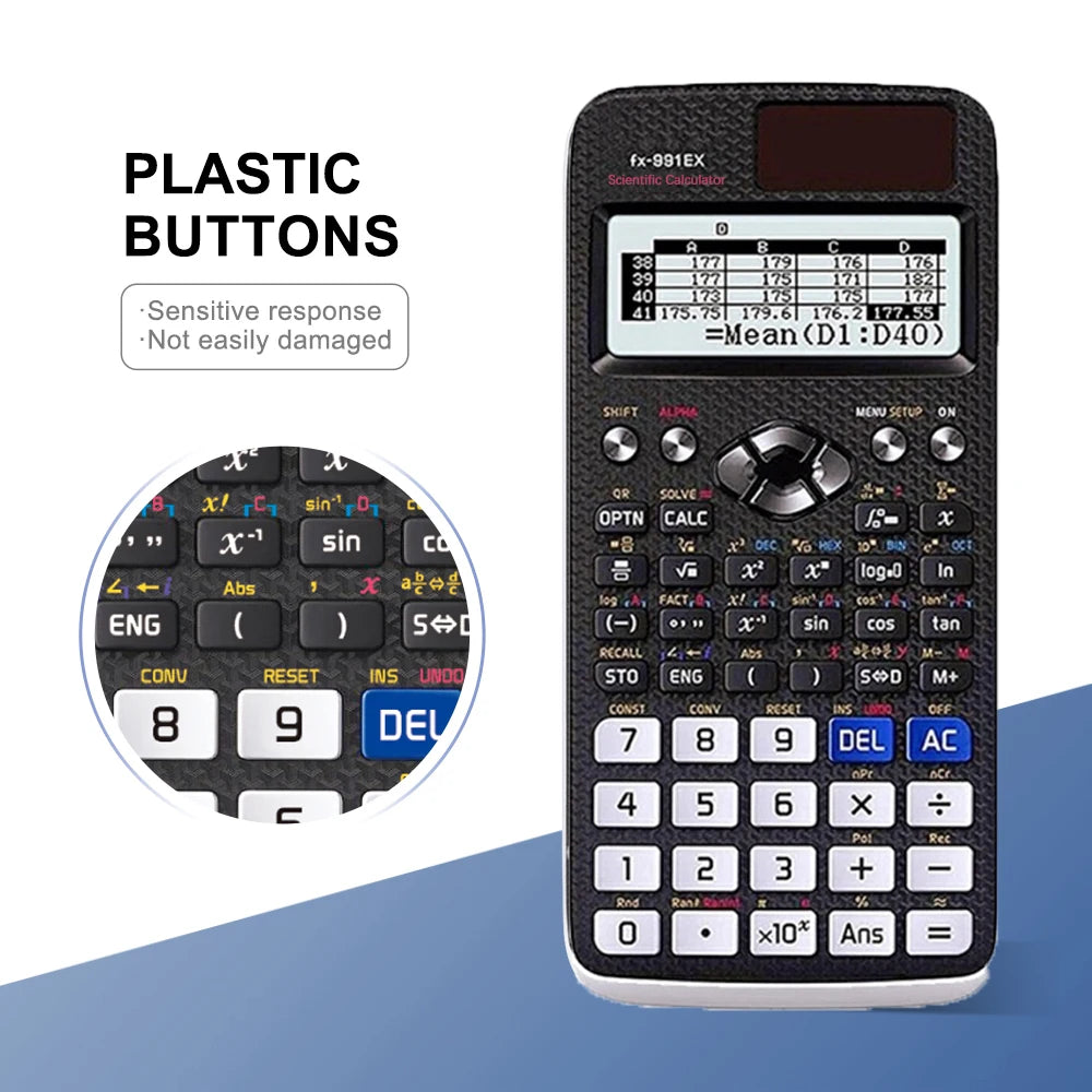 Calculadora Científica Blanca 991EX – 522 Funciones para Estudiantes y Profesionales