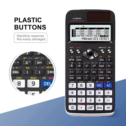 Calculadora Científica Blanca 991EX – 522 Funciones para Estudiantes y Profesionales